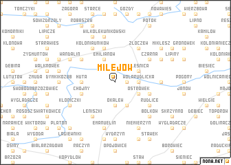 map of Milejów