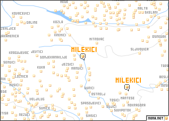 map of Milekići