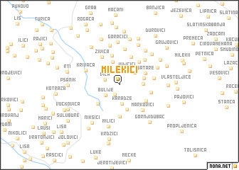 map of Milekići