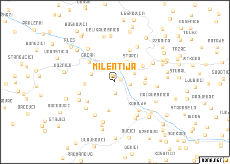 map of Milentija