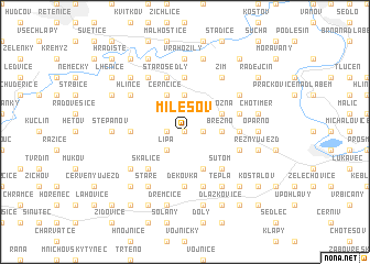 map of Milešov