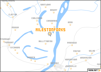 map of Mileston Forks