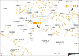 map of Miletići