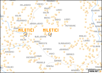 map of Miletići