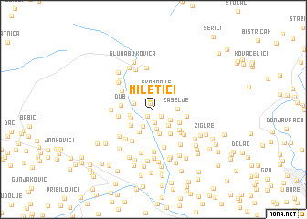 map of Miletići