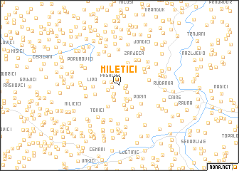 map of Miletići