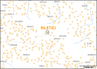 map of Miletići