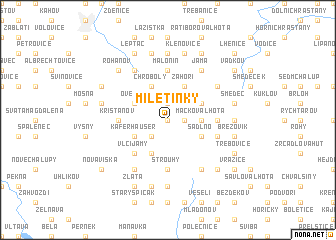 map of Miletínky