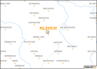 map of Milevichi