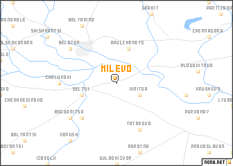 map of Milevo