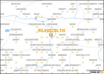 map of Milewo Żółtki