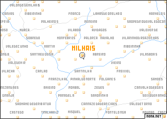 map of Milhais