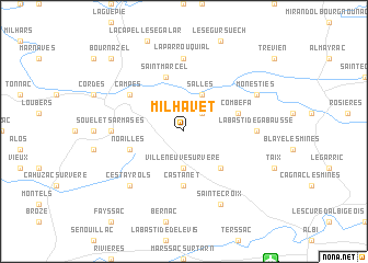 map of Milhavet