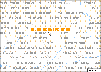 map of Milheirós de Poiares
