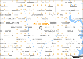 map of Milheiros