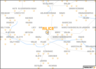 map of Milica