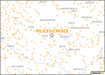 map of Milićevića Kuće