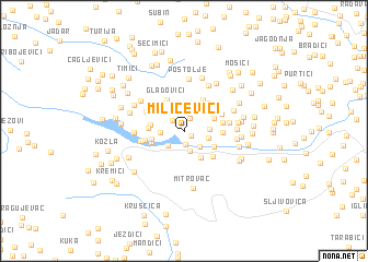 map of Miličevići