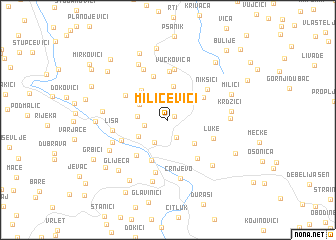 map of Milicevići