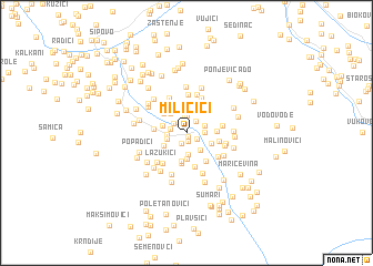 map of Miličići