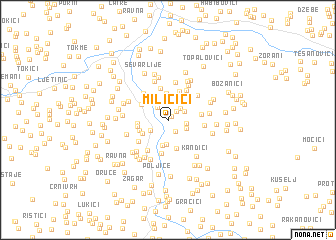 map of Miličići