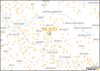 map of Miličići