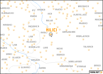 map of Milići