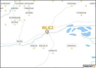 map of Milicz