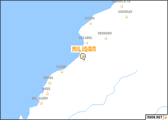 map of Milidan