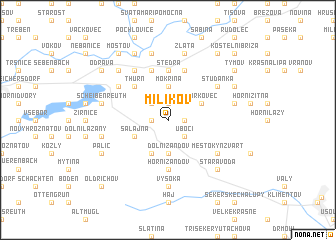 map of Milíkov