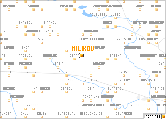 map of Milíkov