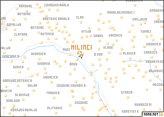 map of Milinci