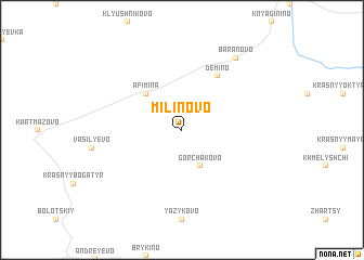 map of Milinovo