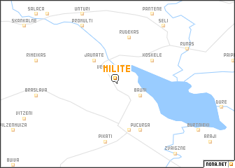 map of Mīlīte