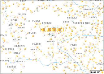 map of Miljanovići