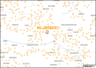 map of Miljanovići