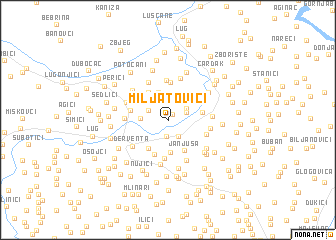 map of Miljatovići