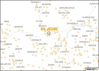 map of Miljevac