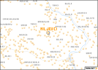 map of Miljevci