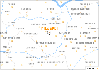 map of Miljevci