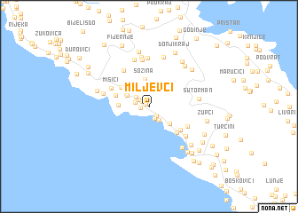 map of Miljevci