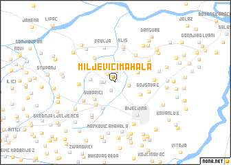 map of Miljevići Mahala