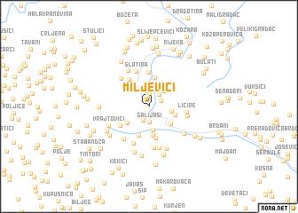 map of Miljevići