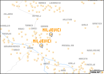 map of Miljevići