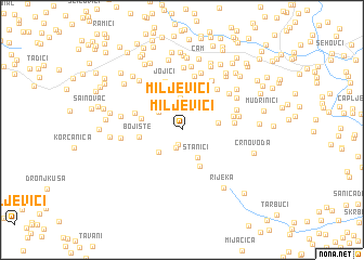 map of Miljevići