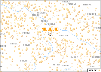 map of Miljevići