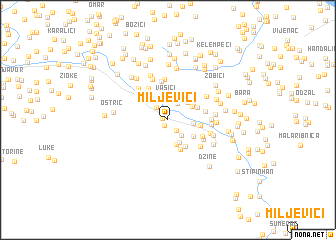 map of Miljevići