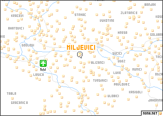 map of Miljevići
