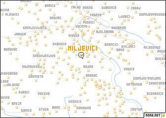 map of Miljevići