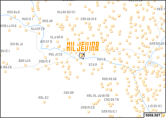 map of Miljevina